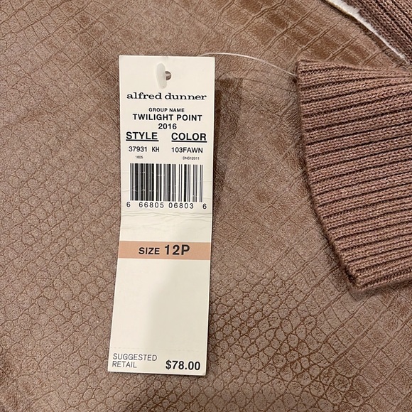 Alfred Dunner Twilight Point Moleskin Sweater Jacket - Picture 10 of 10